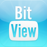 The official BitView mobile icon, which looks like an iOS 6-style icon
